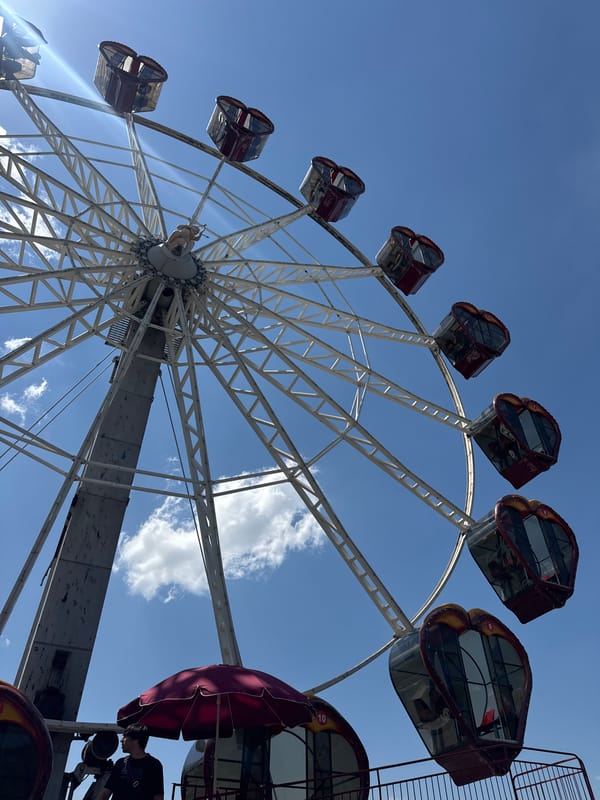 Amusement park activities documented in Vladikavkaz, Russia