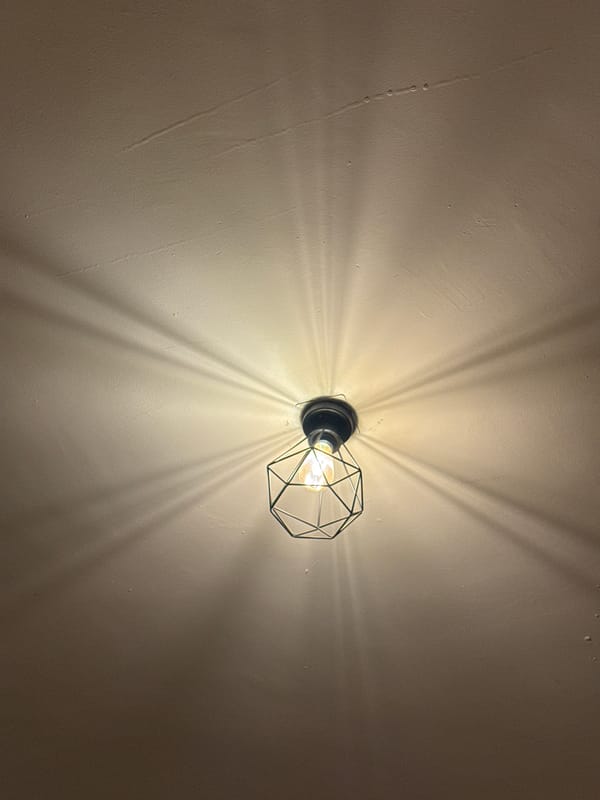 Wall-mounted cage light fixture observed in Oaxaca City