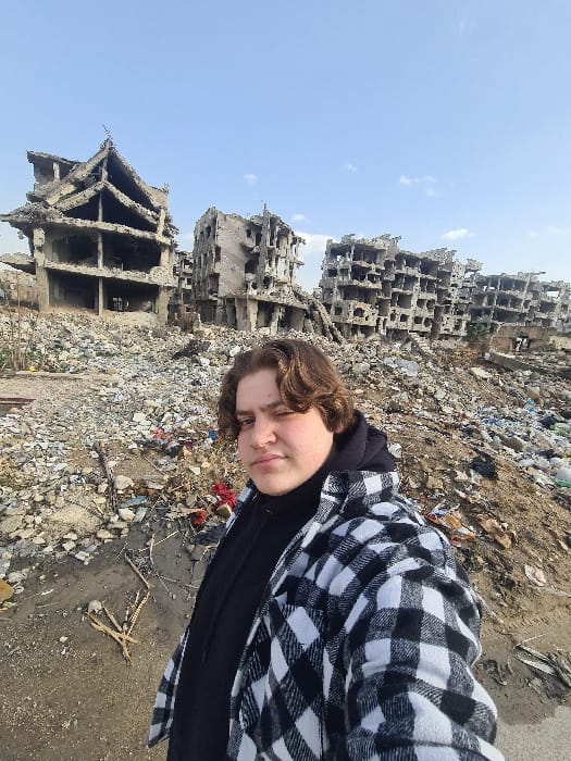 Young people document destruction in Joubar Municipality, Syria