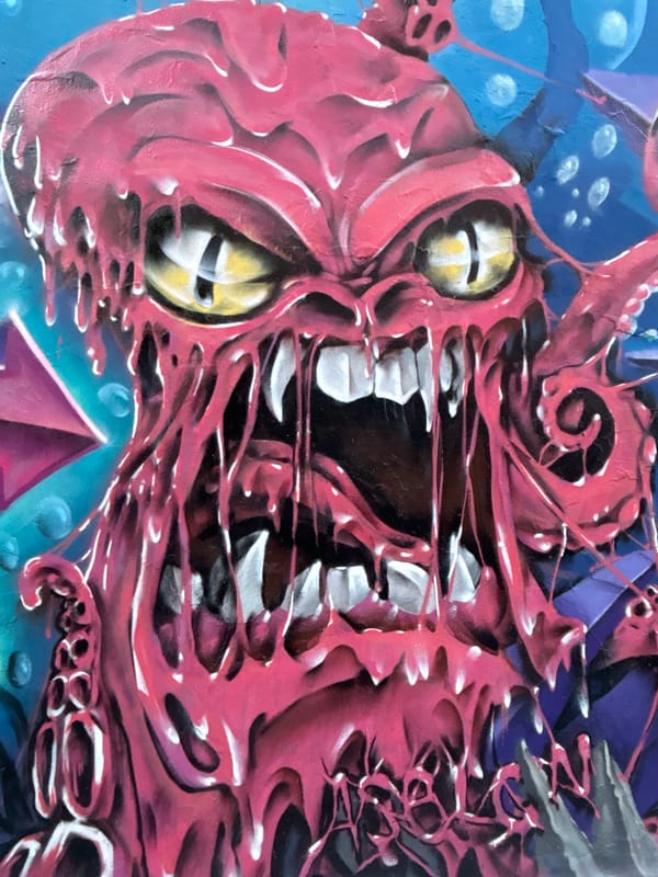 Street art documentation captured across Buenos Aires neighborhood