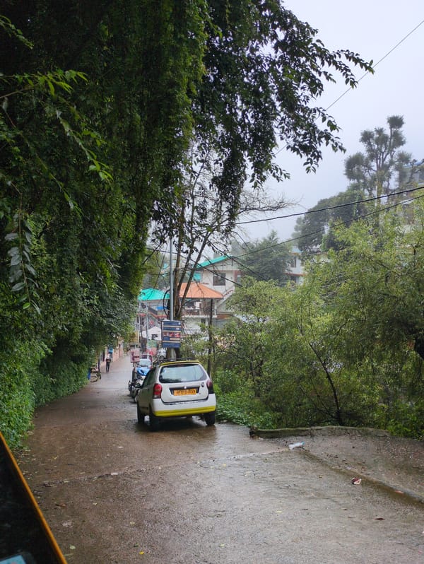 Rainy morning scenes across Bhagsu and Haini in the Himalayas