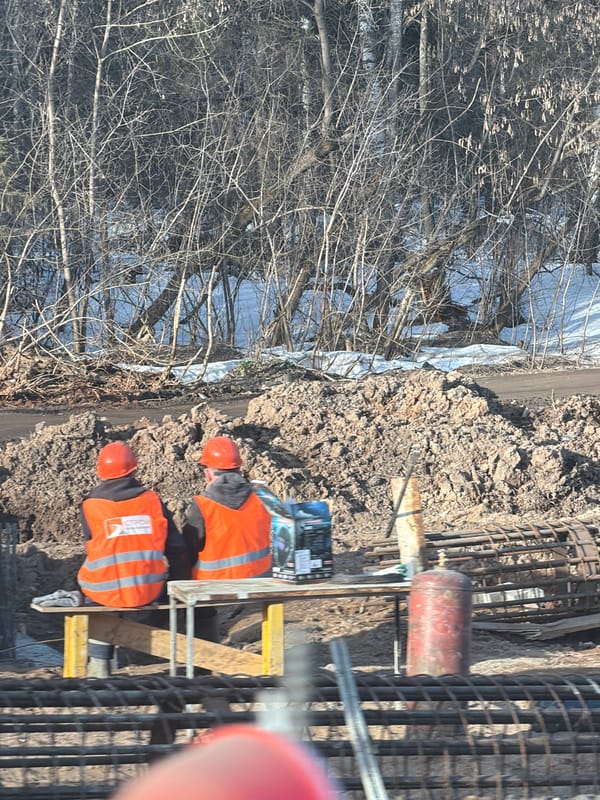 Construction sites active in two Russian towns