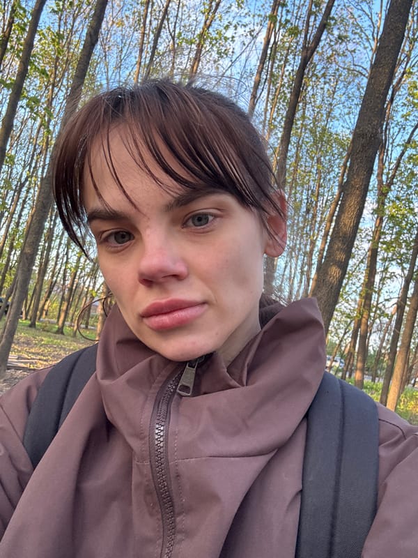 Young woman documents afternoon park visit in Rostov-on-Don