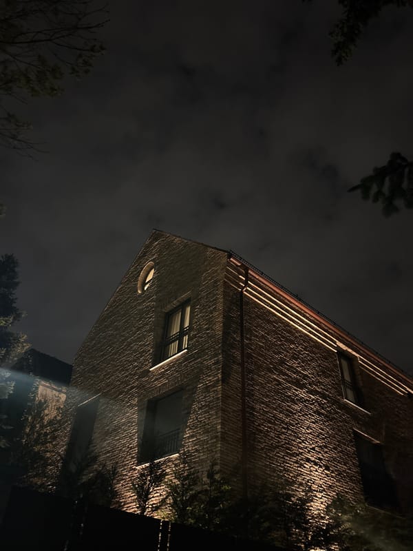 Night photography session captures illuminated buildings in Sofia