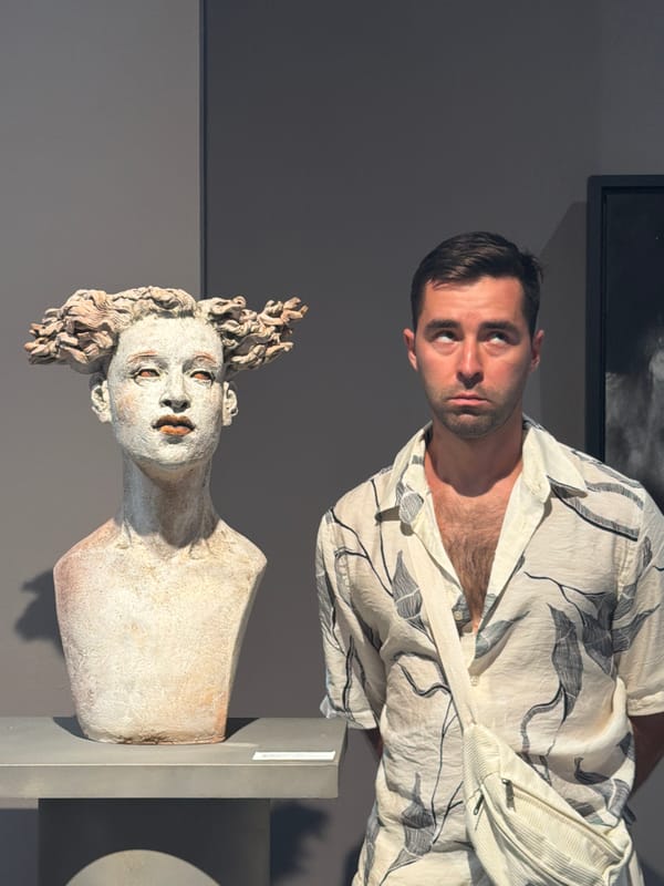 Exploring sculpture and painting in a Barcelona gallery