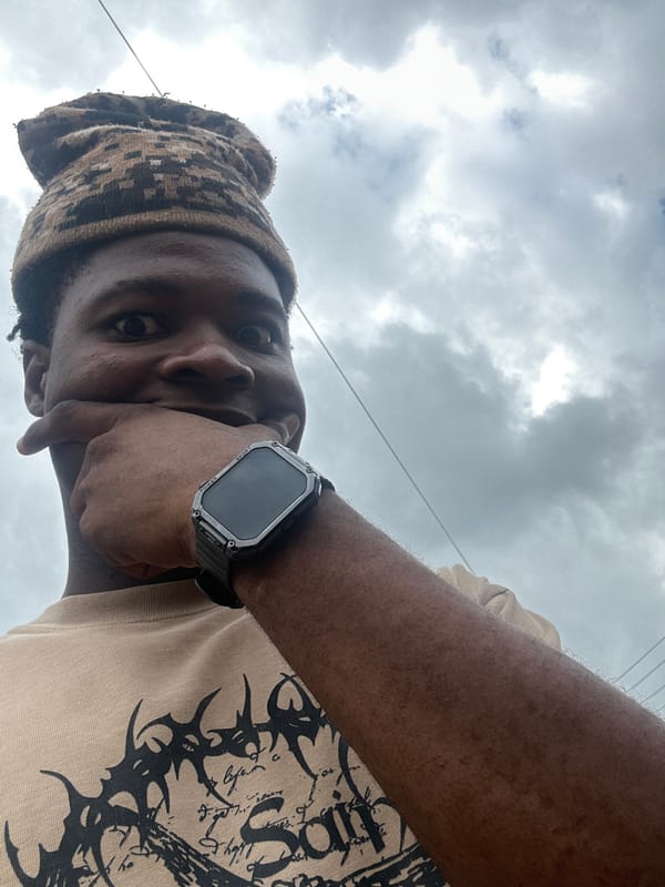 Outdoor selfies under cloudy skies in Ihiagwa, Nigeria