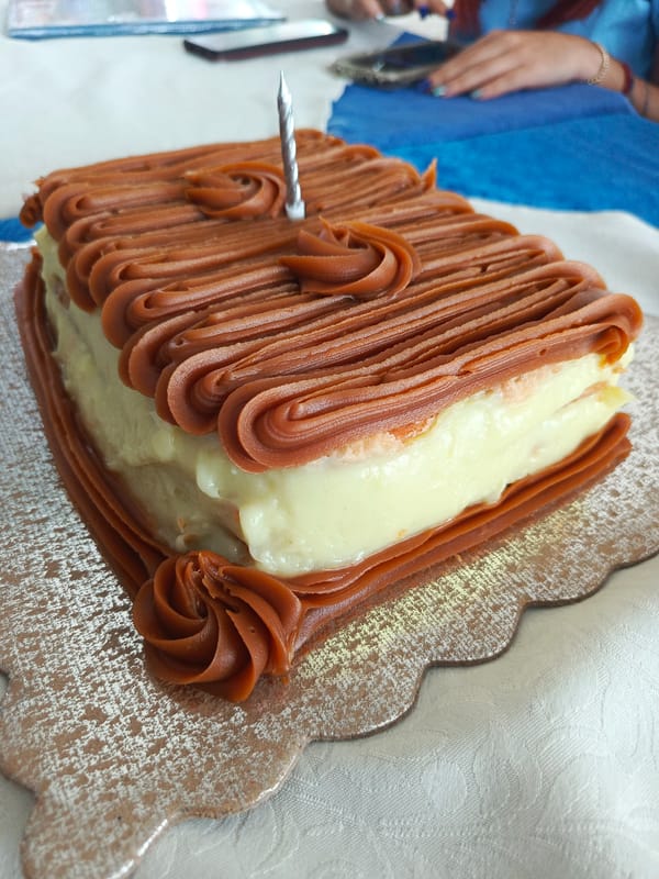 Birthday cake celebration captured in Tinaquillo, Venezuela