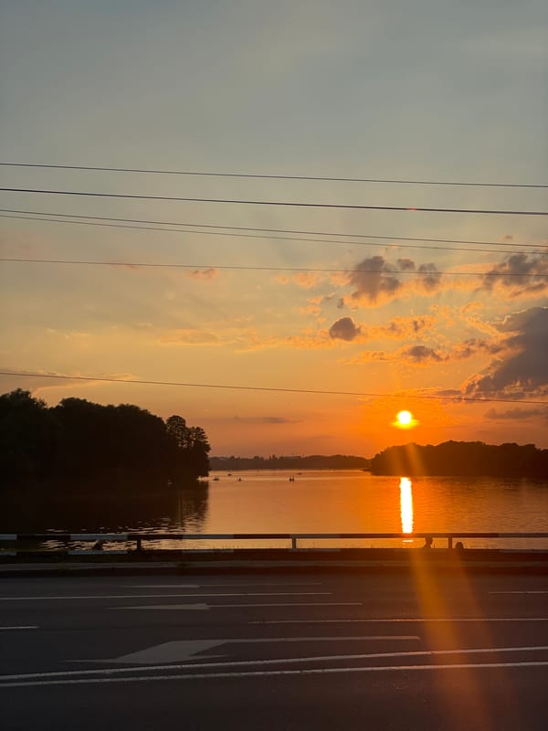 Sunset over the Southern Bug River, Khmelnytskyi