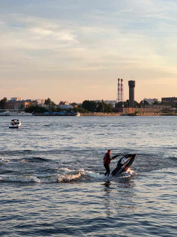 Summer afternoon on the Izhevsk Reservoir: boats, jets skis, and live music