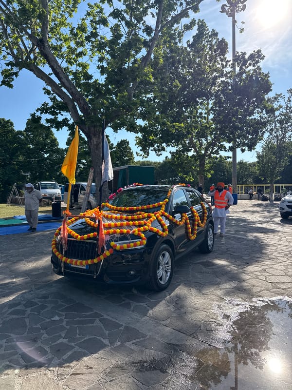 Sikh community holds outdoor religious gathering in Aprilia, Italy