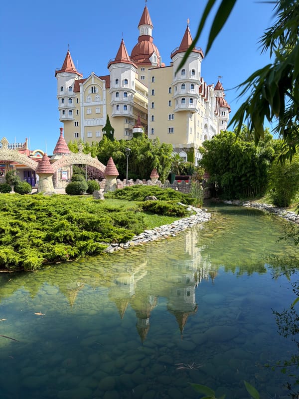 Afternoon at a Sochi amusement park, rides and all