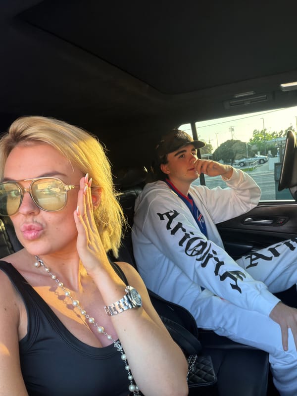 Couple visits In-N-Out drive-through in early morning Los Angeles