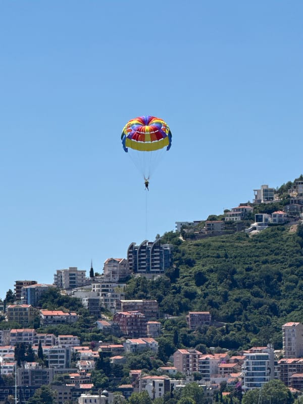 Budva's Adriatic coastline in full summer swing