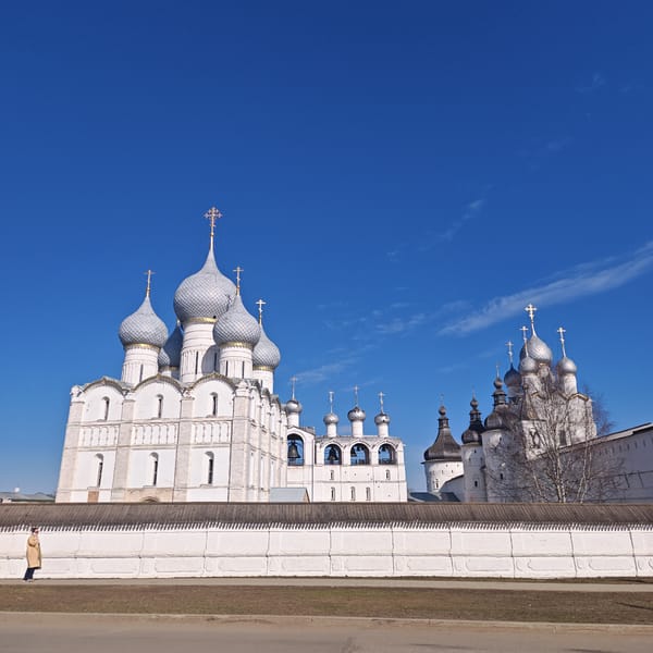 Traditional architecture and domestic scenes captured in Rostov, Russia