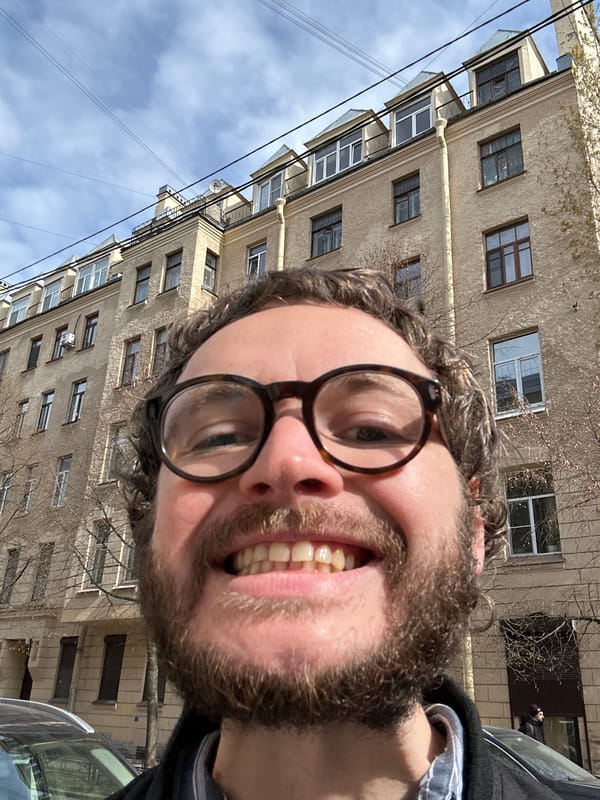 Morning routine documented in Saint Petersburg neighborhood
