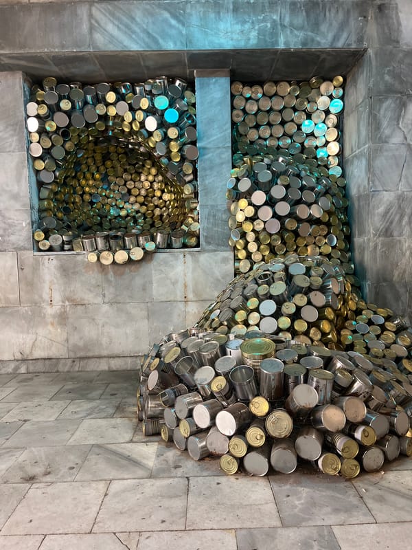 Tin Can Sculpture Installation Displayed in Gabrovo, Bulgaria
