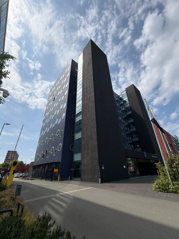 Campus architecture and traffic documented in Rijswijk, Netherlands