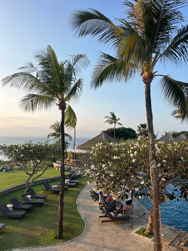 Sunset evening at a Kuta Selatan resort, Bali