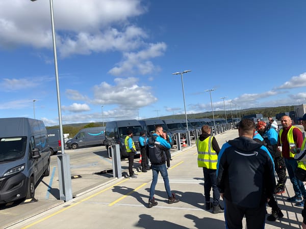 Amazon logistics facility activity documented in Friedrichsdorf, Germany