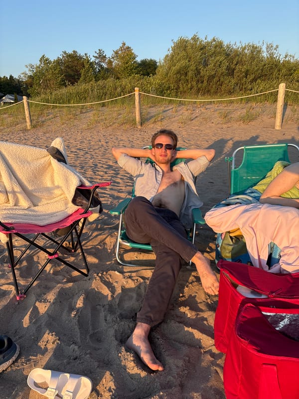 Sunset evening along the shores of Wasaga Beach
