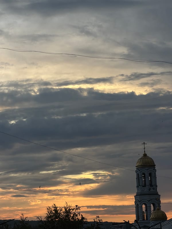 Lysva, Russia: a moody June evening across the town