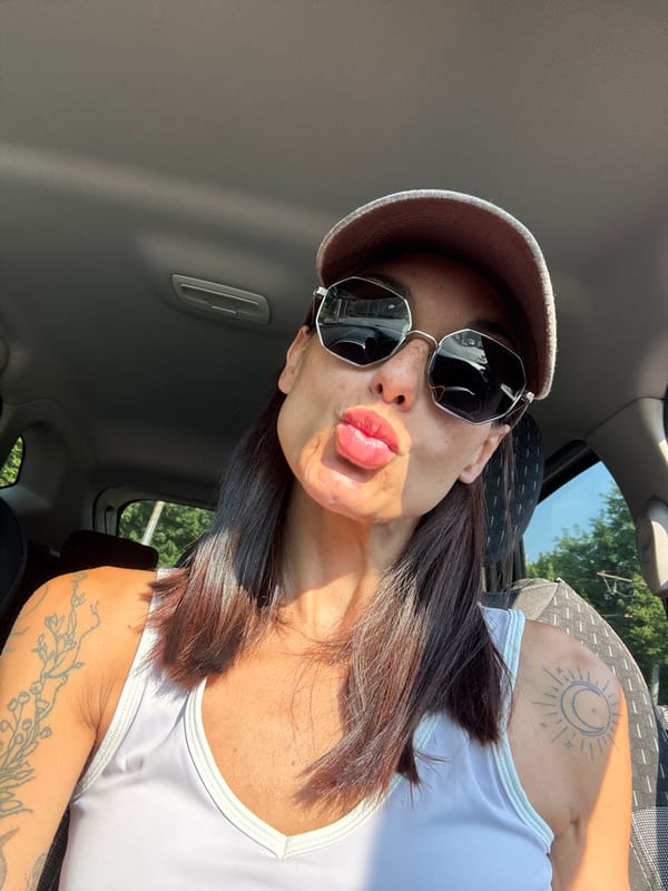 Car selfie moment in Pleven, Bulgaria