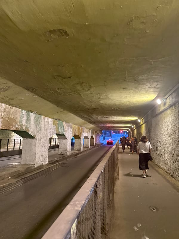 Evening street scenes around a Moscow underpass district