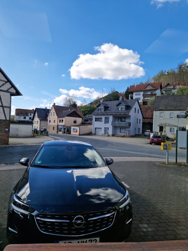 Daily street life documented in Leidersbach, Germany