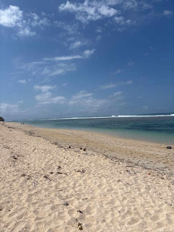 Beachside scenes and coastal roads in Kuta Selatan, Bali
