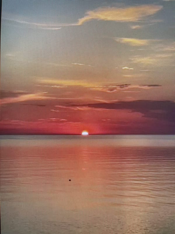 A low-key evening in Sinyavino: sunsets, screens, and stillness.