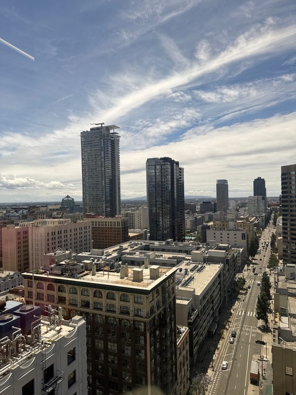Downtown LA cityscape documented by independent witness