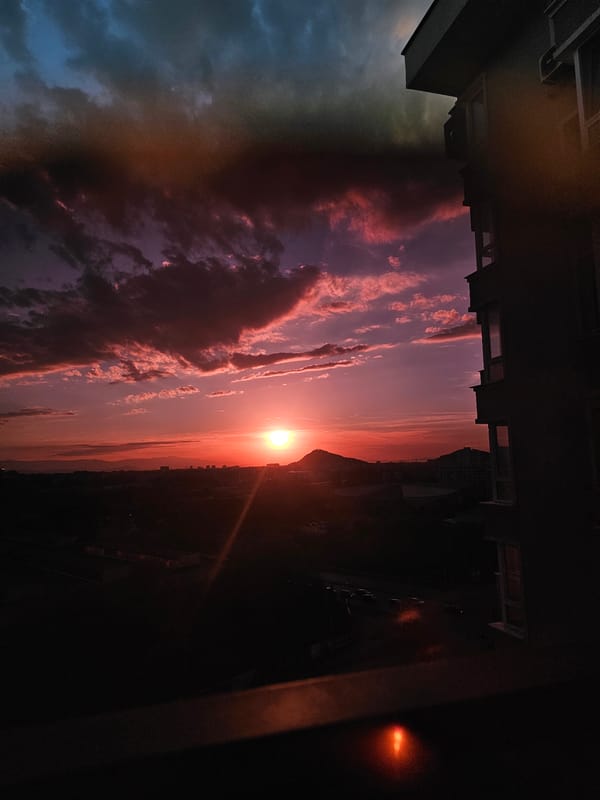 Plovdiv residents capture shared sunset moment from city vantage points