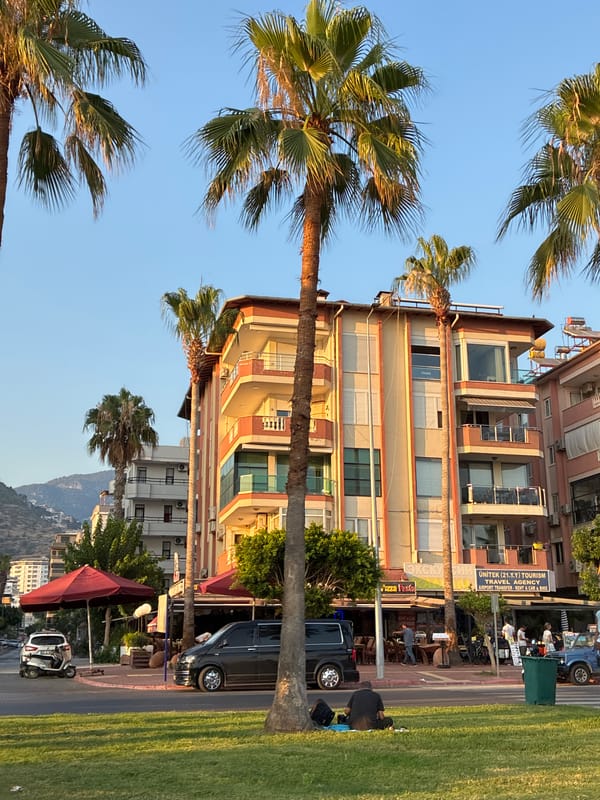 Alanya beachfront: street art, sculptures, and seaside architecture