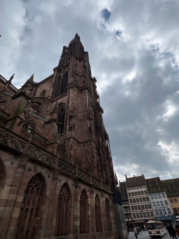 Tourist documents afternoon stroll through historic Strasbourg