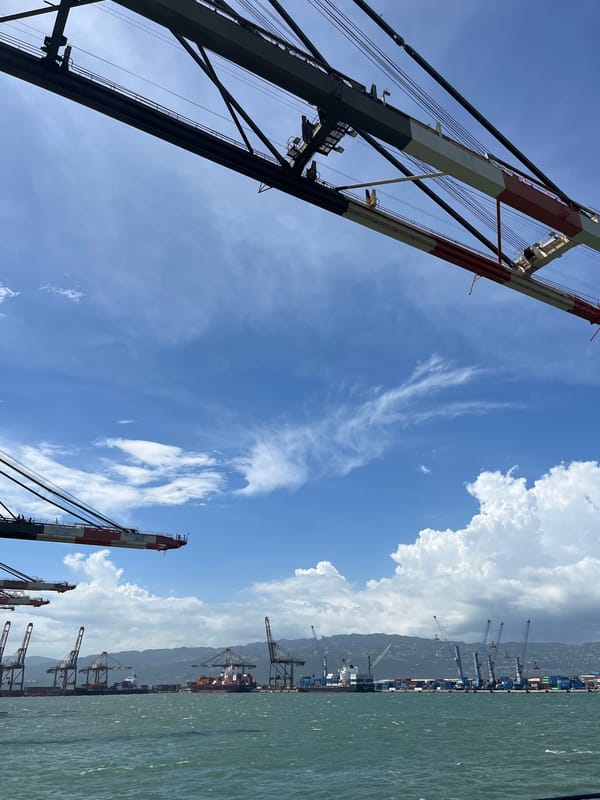 Port operations documented during evening hours May 2026
