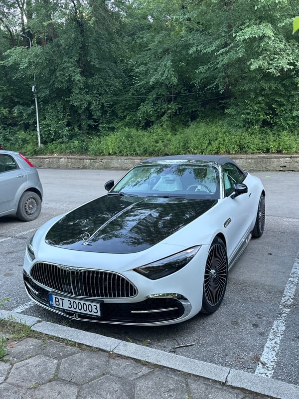 Luxury Maybach spotted touring historic Veliko Tarnovo streets
