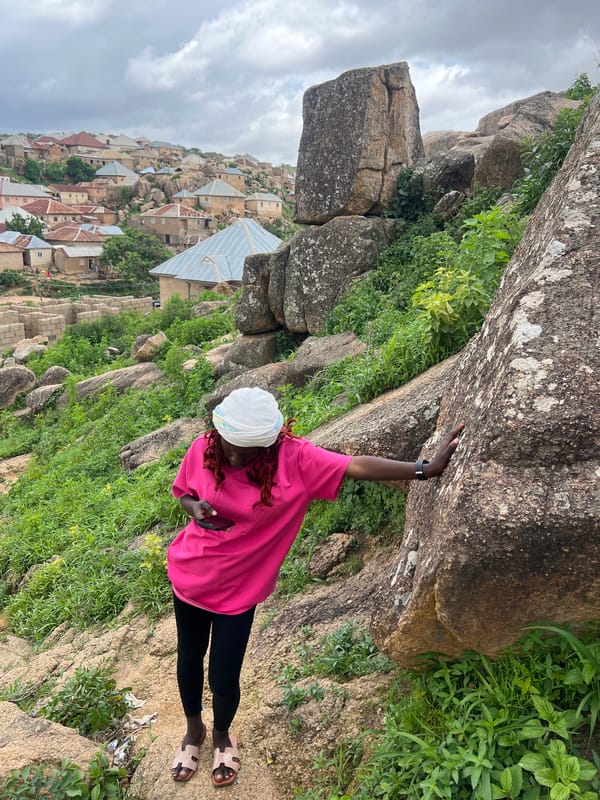 Exploring rocky outcrops in Jos, Nigeria