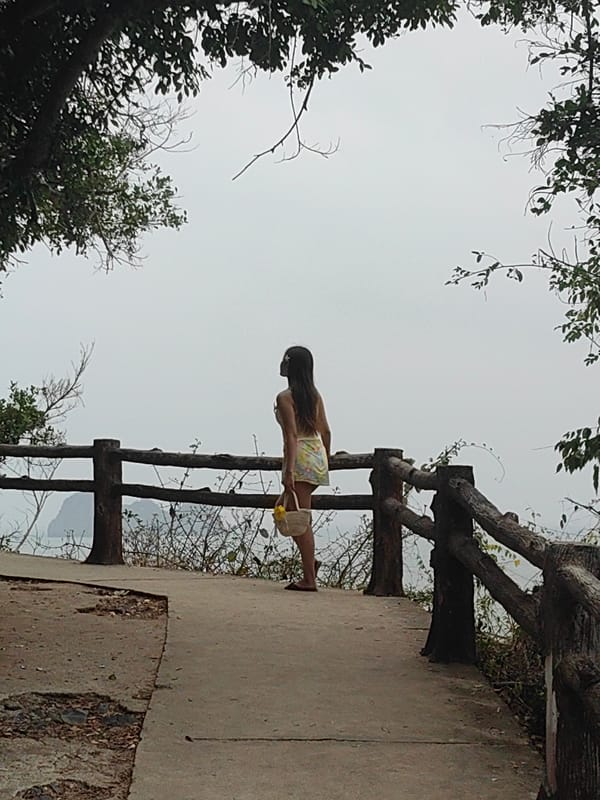 Women gather at misty Hải Phòng lookout point early morning
