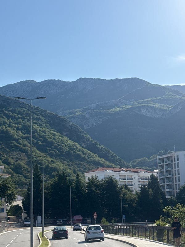Clear morning captured across coastal Montenegro towns