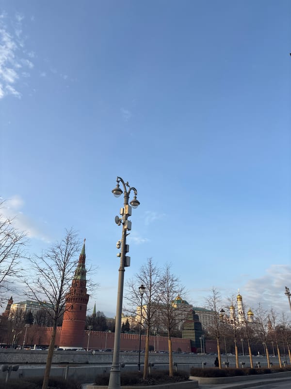 Tourists document Moscow Kremlin views during afternoon sightseeing