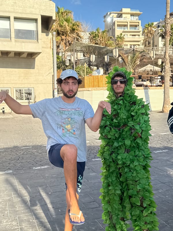 A summer afternoon scattered across Tel Aviv streets and parks