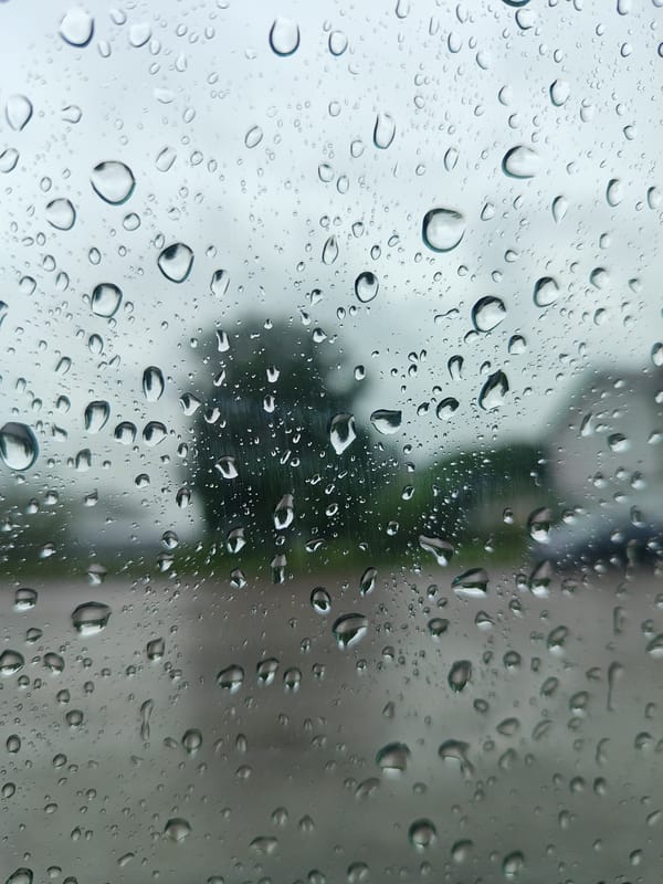 Rainy afternoon inside a parked Buick in Hrodna