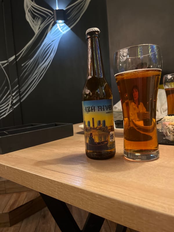 Evening dining scene captured at Izhevsk restaurant