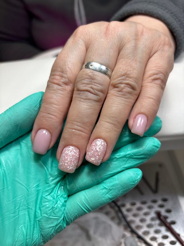 Professional nail art displayed in Russian village