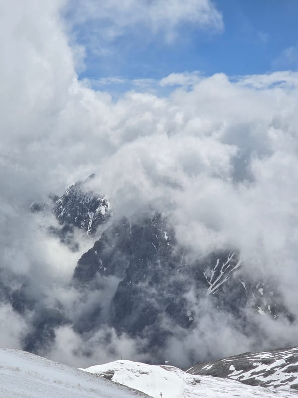 Morning alpine tour captures mountain vistas and lodge interiors