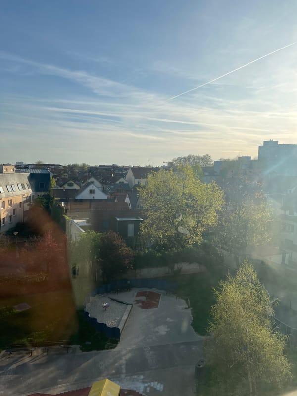 Morning window gazing captured in Schiltigheim residential area