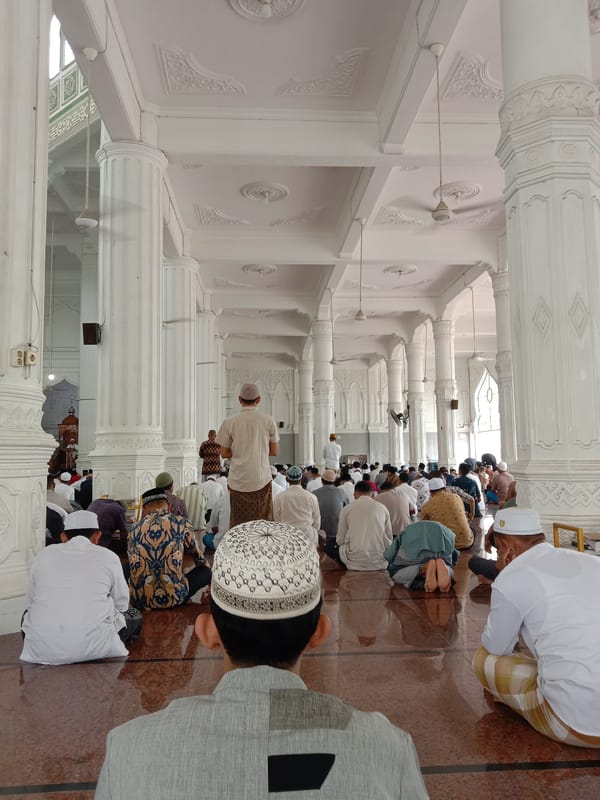 Morning prayer gathering documented at Lhokseumawe mosque