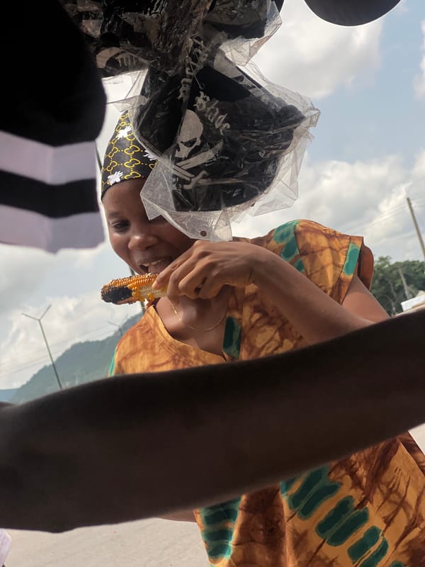 Everyday street life in Jalingo, Nigeria on a busy afternoon