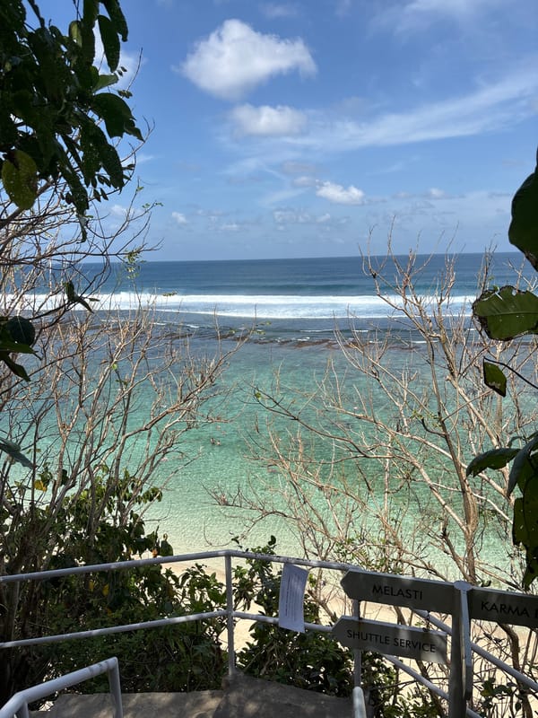 Kuta Selatan coastline on a clear Bali morning