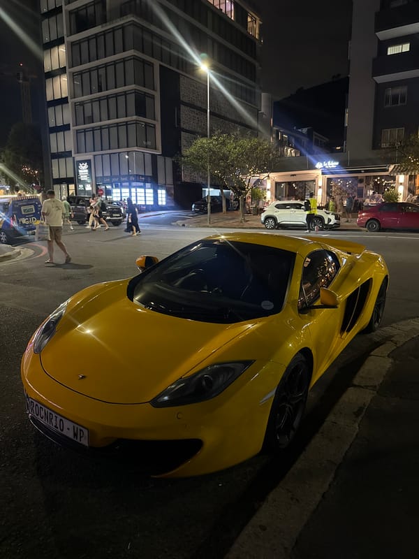 Yellow McLaren spotted parked on Cape Town street